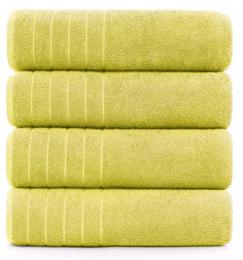 Soft and absorbent jumbo cotton bath sheet in light blue on a towel rack